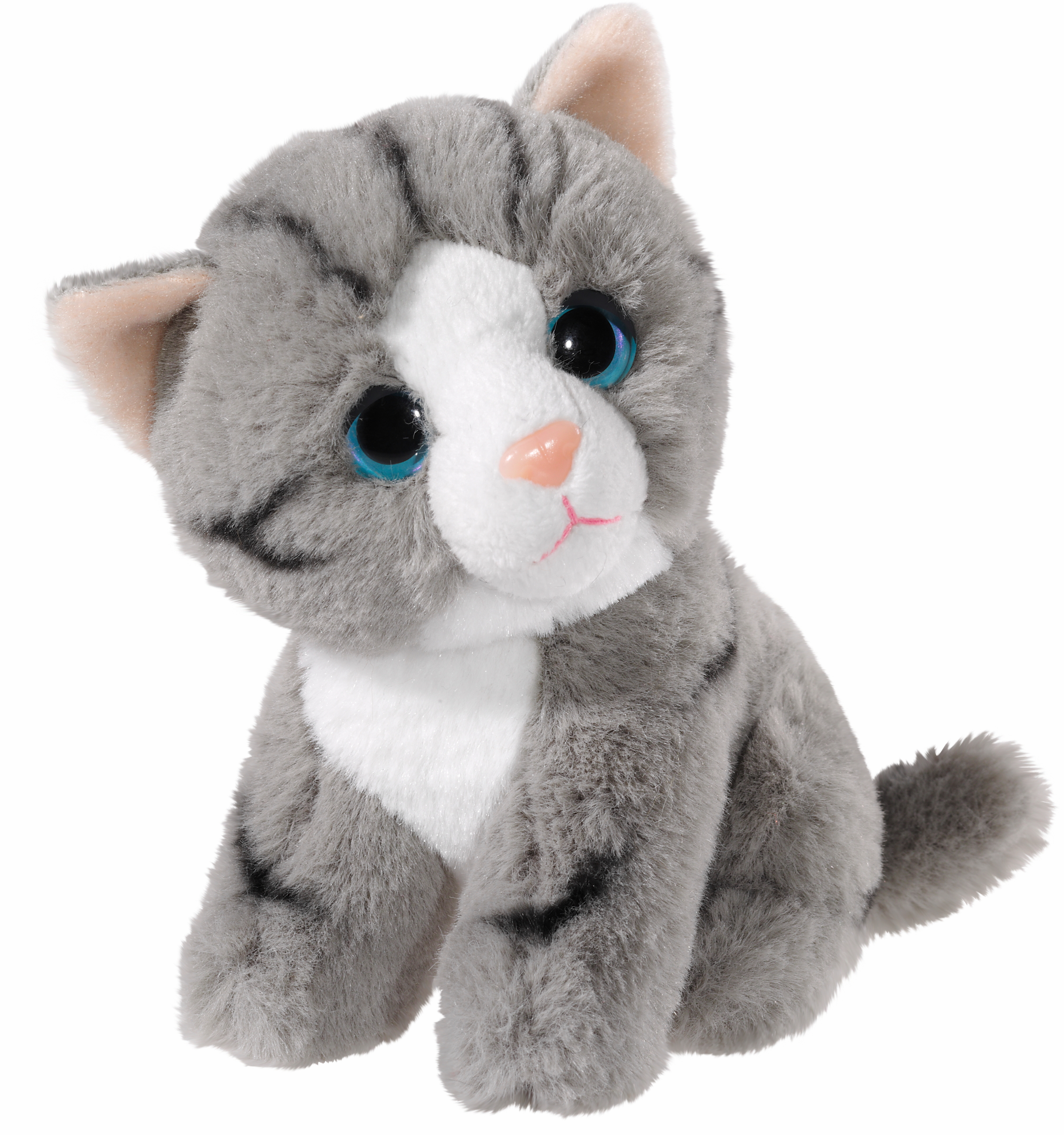 Heunec putzige Katze aus der Mini Mi Serie in grau-weiß und 14cm Größe