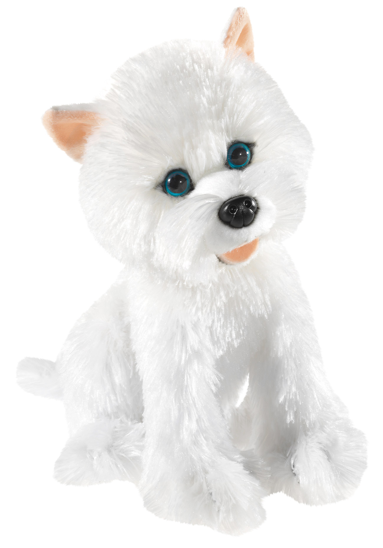 Heunec Westhighland Terrier 25cm - Plüsch-Hund als Westhighland Terrier in weißem zotteligem Plüschfell aus der Misanimo Serie